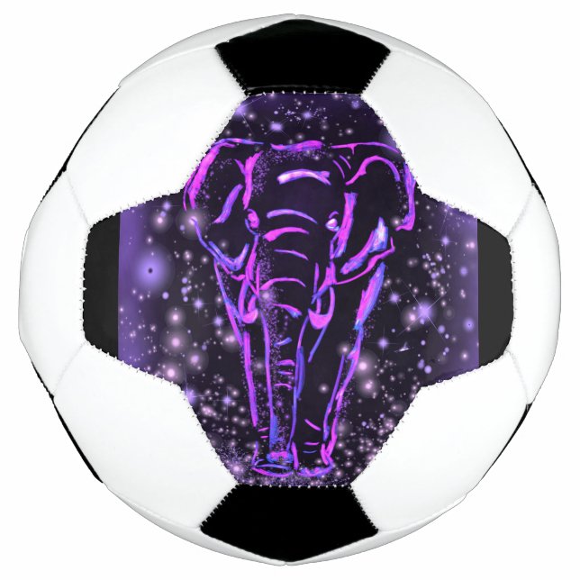 Ballon De Foot Balle de soccer violet éléphant (Devant)