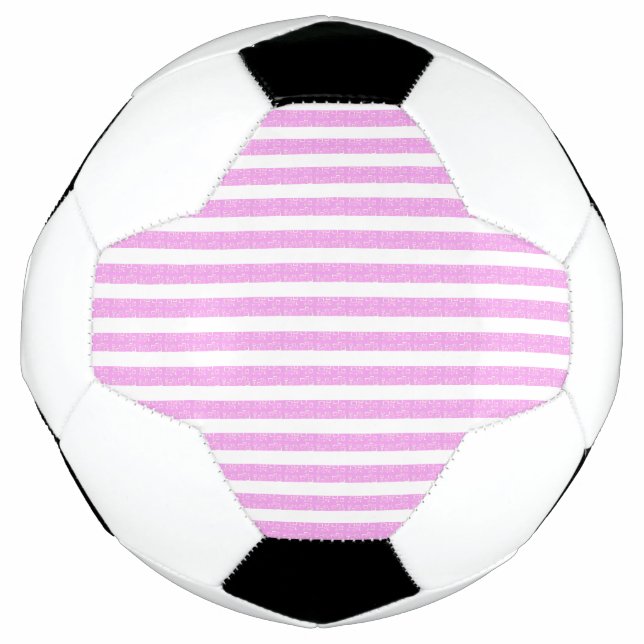 Ballon De Foot Bandes géométriques violettes claires (Devant)
