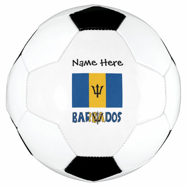 Ballon De Foot Barbade Drapeau barbare Personnalisé (Devant)