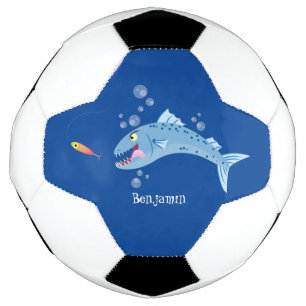 Ballon De Foot Barracuda poisson affamé de la pêche dessin animé