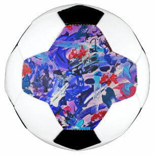 Ballon De Foot Beau bleu abstrait