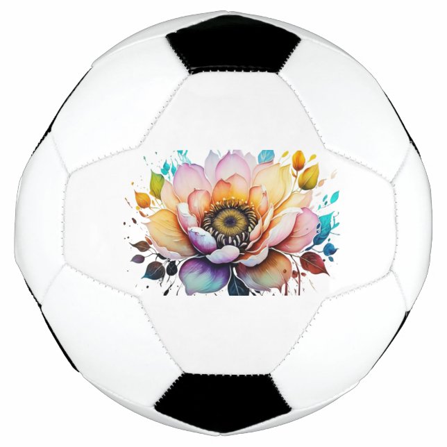 Ballon De Foot Belle aquarelle Flower (Devant)