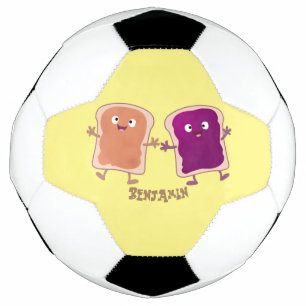 Ballon De Foot Beurre d'arachide mignonne et caricature sandwich