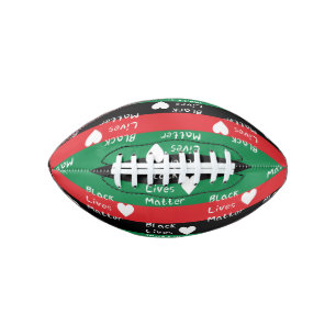 Ballon De Foot Black Lives Matter Drapeau Panafricain Cœur Blanc