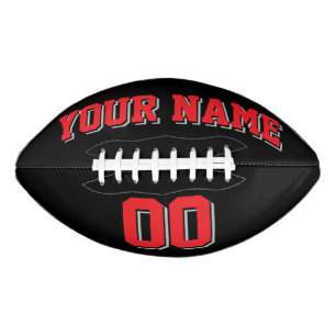Ballon De Foot BLACK RED AND SILVER GRAY Custom Football
