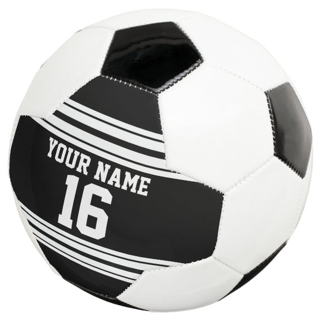 Ballon De Foot Black White Team (3/4)