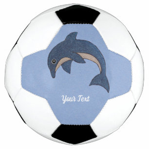 Ballon De Foot Bleu foncé blanc saut dauphin Parties scintillant 