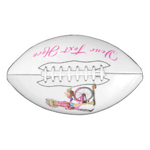 Ballon De Foot Blonde Girl with Pink Bike Football