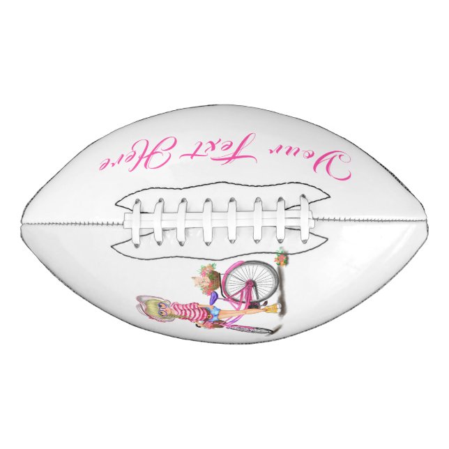 Ballon De Foot Blonde Girl with Pink Bike Football (Devant)