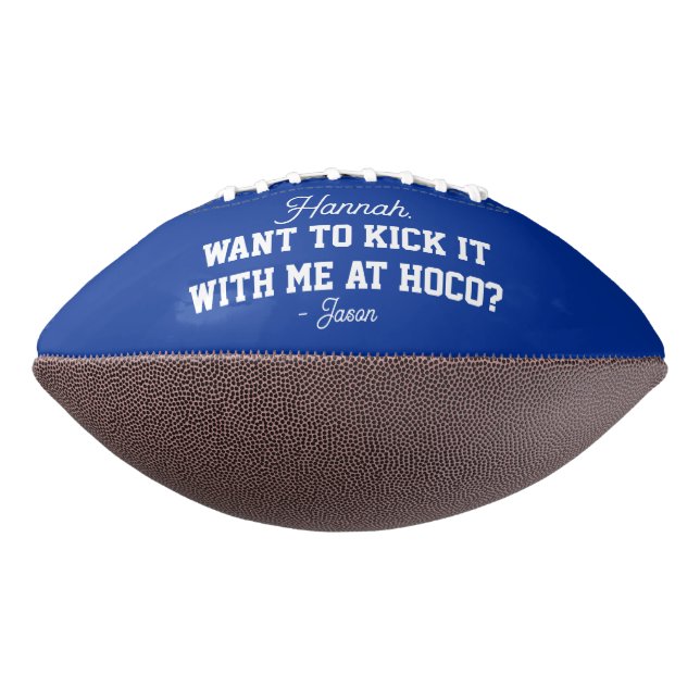 Ballon De Foot Blue Homecoming Proposition HOCO Prom Propositions (Tourné à 270°)