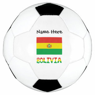 Ballon De Foot Bolivie Drapeau Bolivien Texte Personnalisé