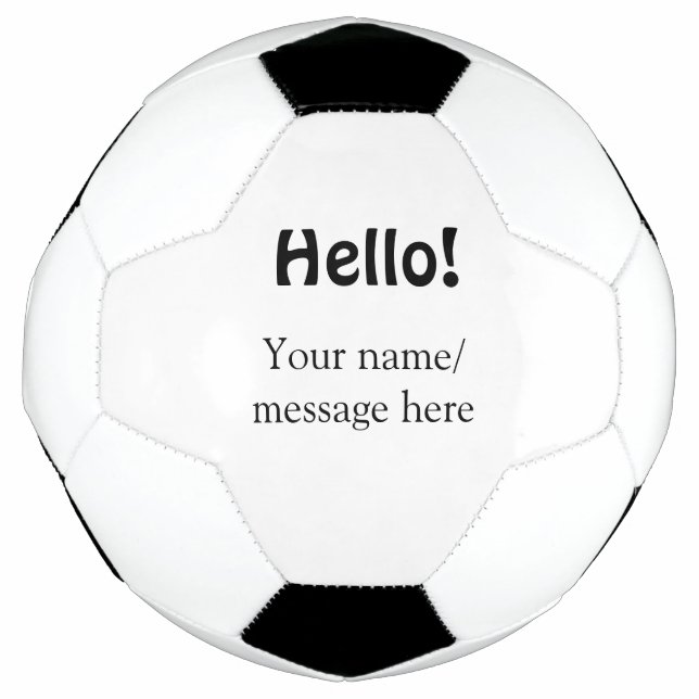 Ballon De Foot Bonjour ajouter un message de nom simple minimum é (Devant)