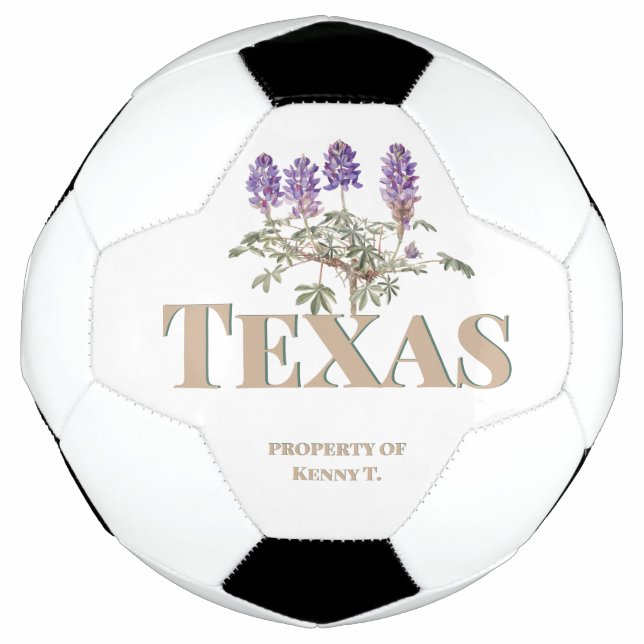Ballon De Foot Botanique Texas Bluebonnet 2 (Devant)