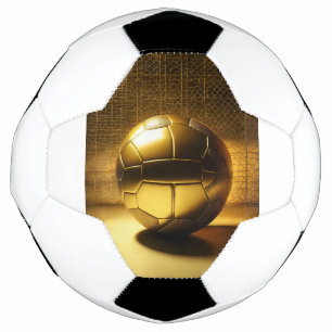Ballon De Foot Boule de football avec "Radiant Golden Design".