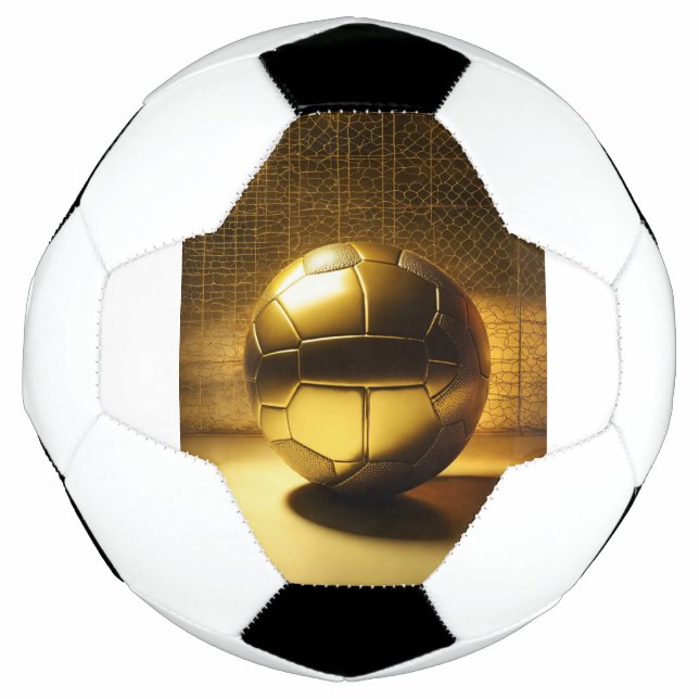 Ballon De Foot Boule de football avec "Radiant Golden Design". (Devant)