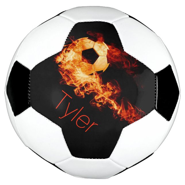 Ballon De Foot Boule de soccer personnalisée avec flammes (Tourné)