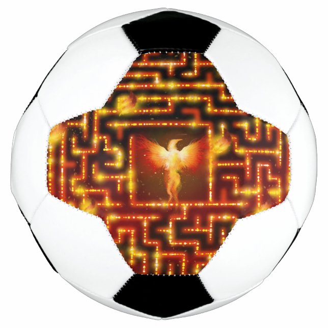 Ballon De Foot Boule de soccer Phoenix Firey Maze (Devant)