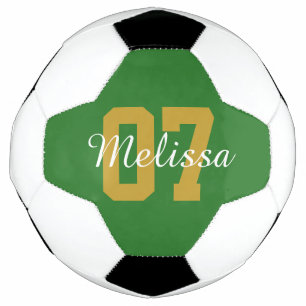 Ballon De Foot Boule de soccer verte moderne personnalisée