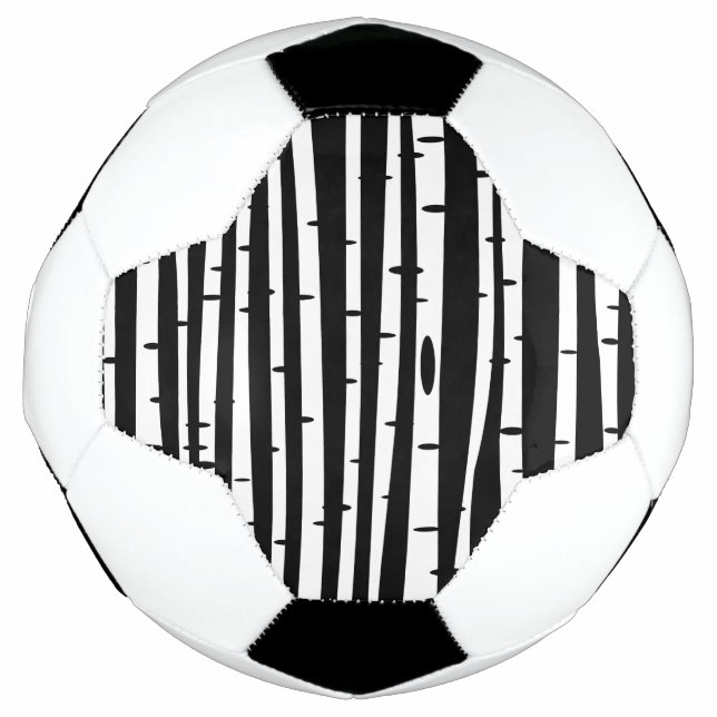Ballon De Foot Bouton de tambour motif noir blanc arbre (Devant)