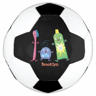 Ballon De Foot Brosse à dents mignonne dentifrice dentaire soie d