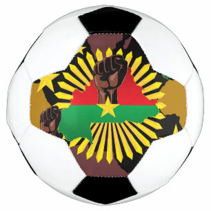 Ballon De Foot Burkina Faso Carte, drapeau et première révolution