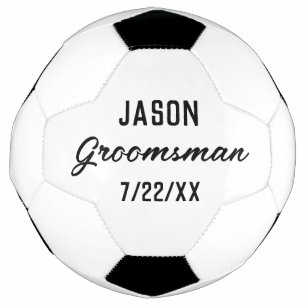 Ballon De Foot Cadeau des garçons d'honneur Texte personnalisé Fa