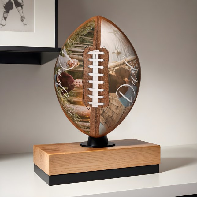 Ballon De Foot Cadeau pour papa | Clé Script Calligraphy Keepsaké (Gift For Dad | Classy Script Calligraphy Keepsake Football)