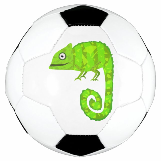 Ballon De Foot Caméléon vert mignon (Devant)
