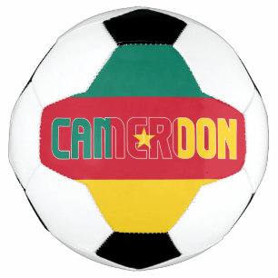 Ballon De Foot Cameroun Drapeau Vert Rouge Jaune Tricolor Patriot