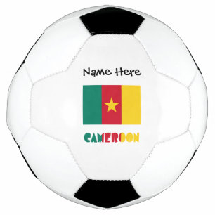 Ballon De Foot Cameroun et Drapeau Camerounais Personnalisé