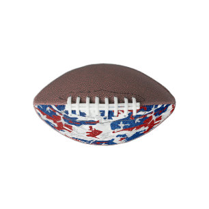 Ballon De Foot Camo Rouge, Blanc & Bleu Paillettes 4 Juillet