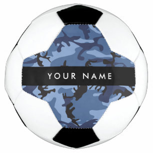 Ballon De Foot Camouflage bleu marine Votre nom Personnalisez
