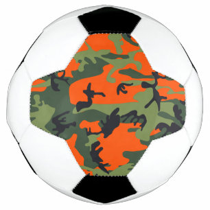 Ballon De Foot Camouflage orange et vert, Militaire, Armée