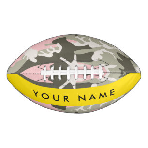 Ballon De Foot Camouflage Rose et Vert Personnalisez votre nom
