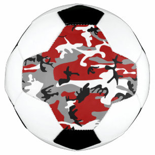 Ballon De Foot Camouflage rouge et gris, Militaire, Armée