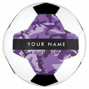 Ballon De Foot Camouflage violet Votre nom Personnalisez