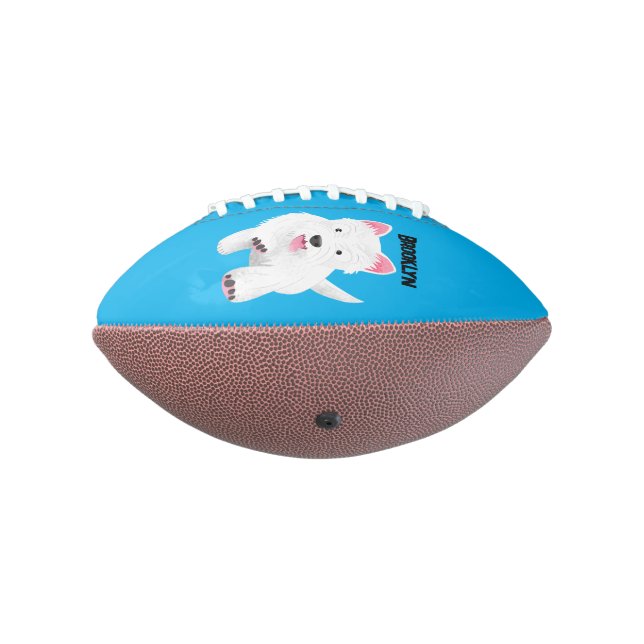 Ballon De Foot Caricature blanche de terrier de l'ouest (Tourné à 270°)