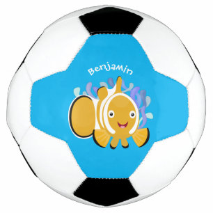 Ballon De Foot Caricature d'anénome de poisson clown joli