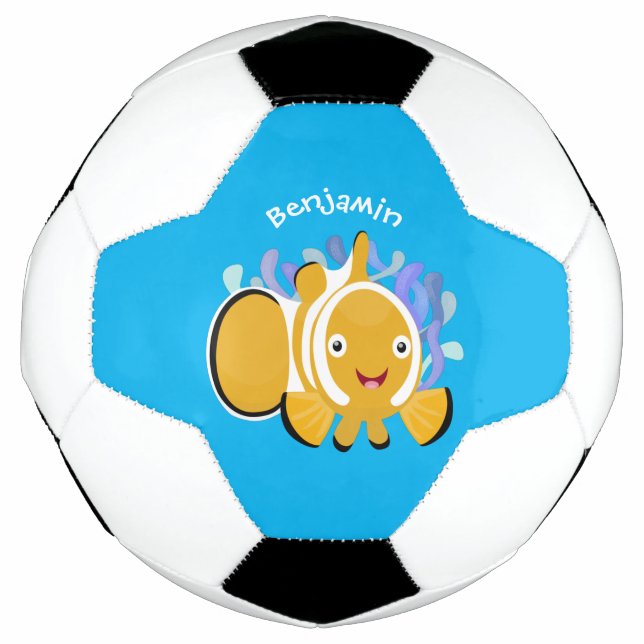 Ballon De Foot Caricature d'anénome de poisson clown joli (Devant)