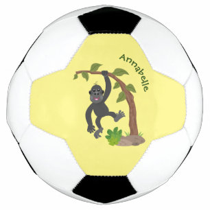 Ballon De Foot Caricature de bébé gorille joyeux
