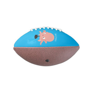Ballon De Foot Caricature de bébé pieuvre rose mignonne humour