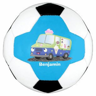 Ballon De Foot Caricature de camion de glace joli