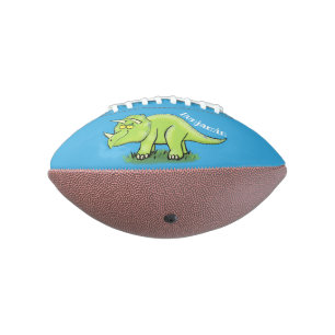 Ballon De Foot Caricature de dinosaure de triceratops vert mignon
