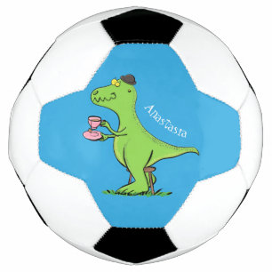 Ballon De Foot Caricature de dinosaure vert t rex