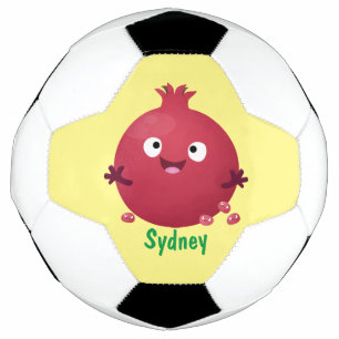 Ballon De Foot Caricature de fruits à la grenade joyeux