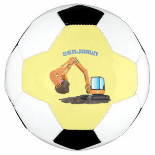 Ballon De Foot Caricature de la pelle orange