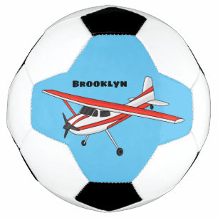 Ballon De Foot Caricature de l'avion à train de vélo