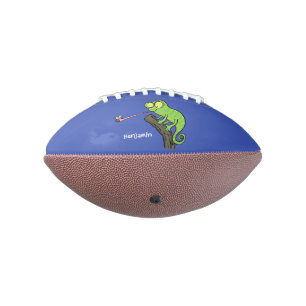 Ballon De Foot Caricature de lézard de caméléon vert joyeux