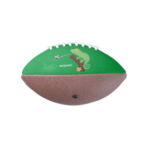 Ballon De Foot Caricature de lézard de caméléon vert joyeux