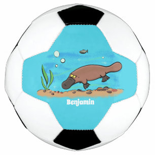 Ballon De Foot Caricature de natation de Cute platypus